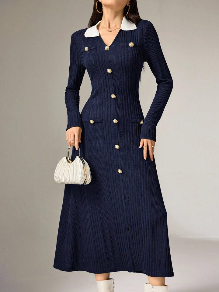 Rochie midi SHEIN, albastru