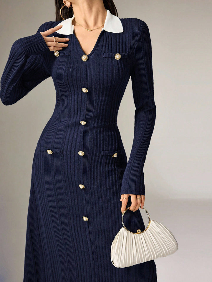 Rochie midi SHEIN, albastru