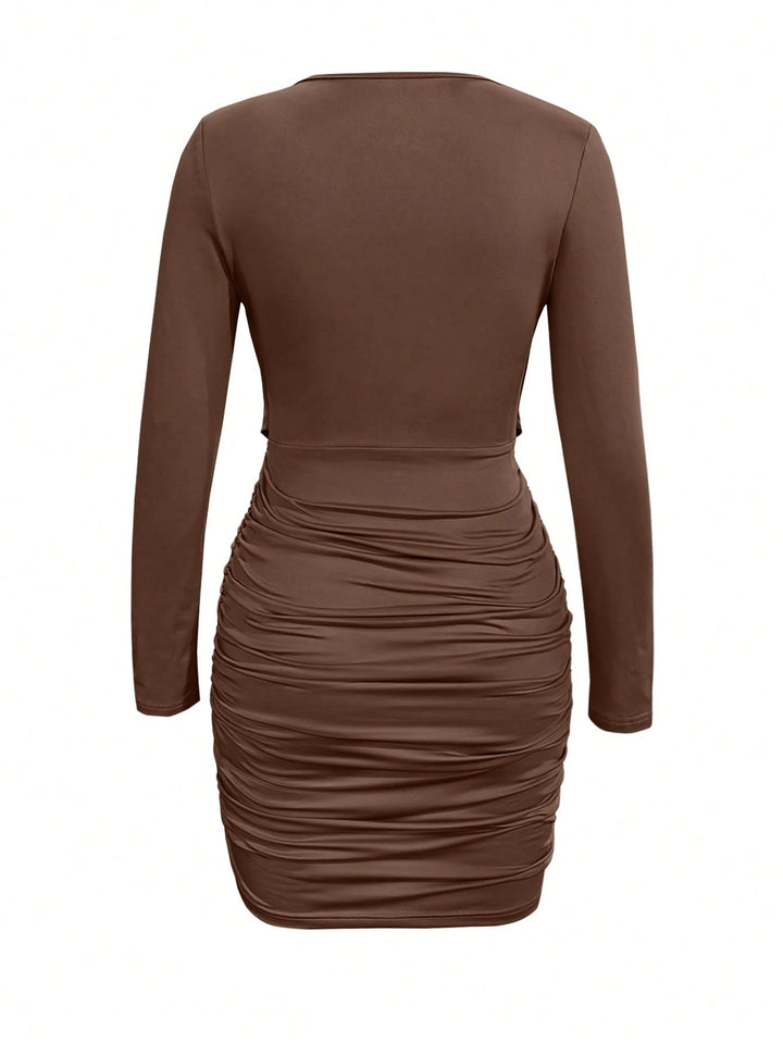 Rochie mini SHEIN, maro