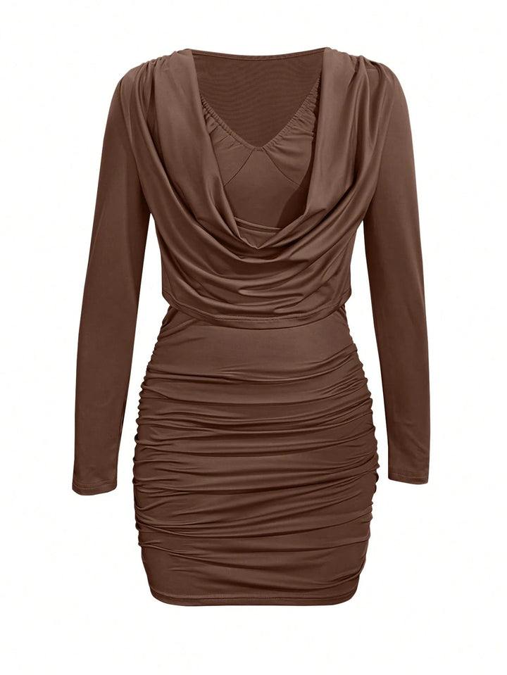 Rochie mini SHEIN, maro