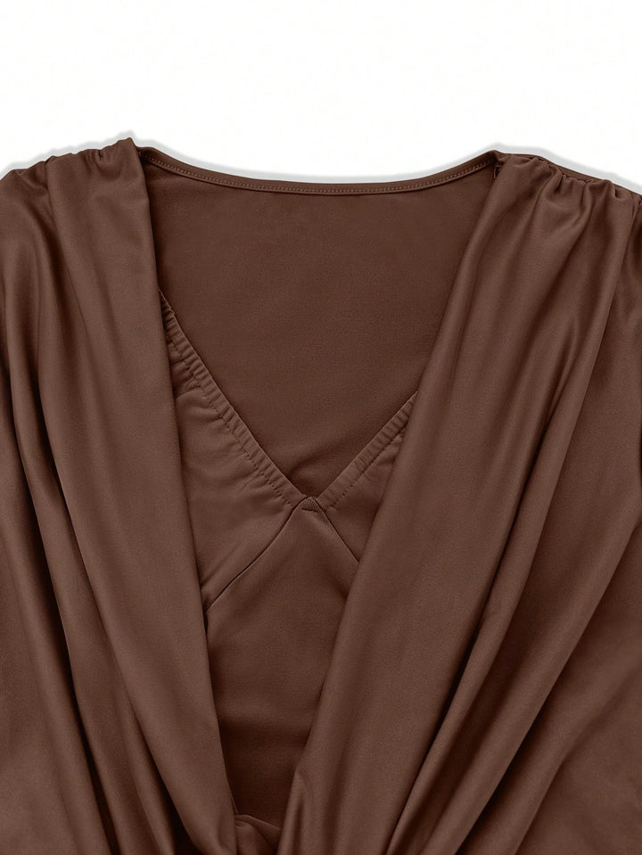 Rochie mini SHEIN, maro