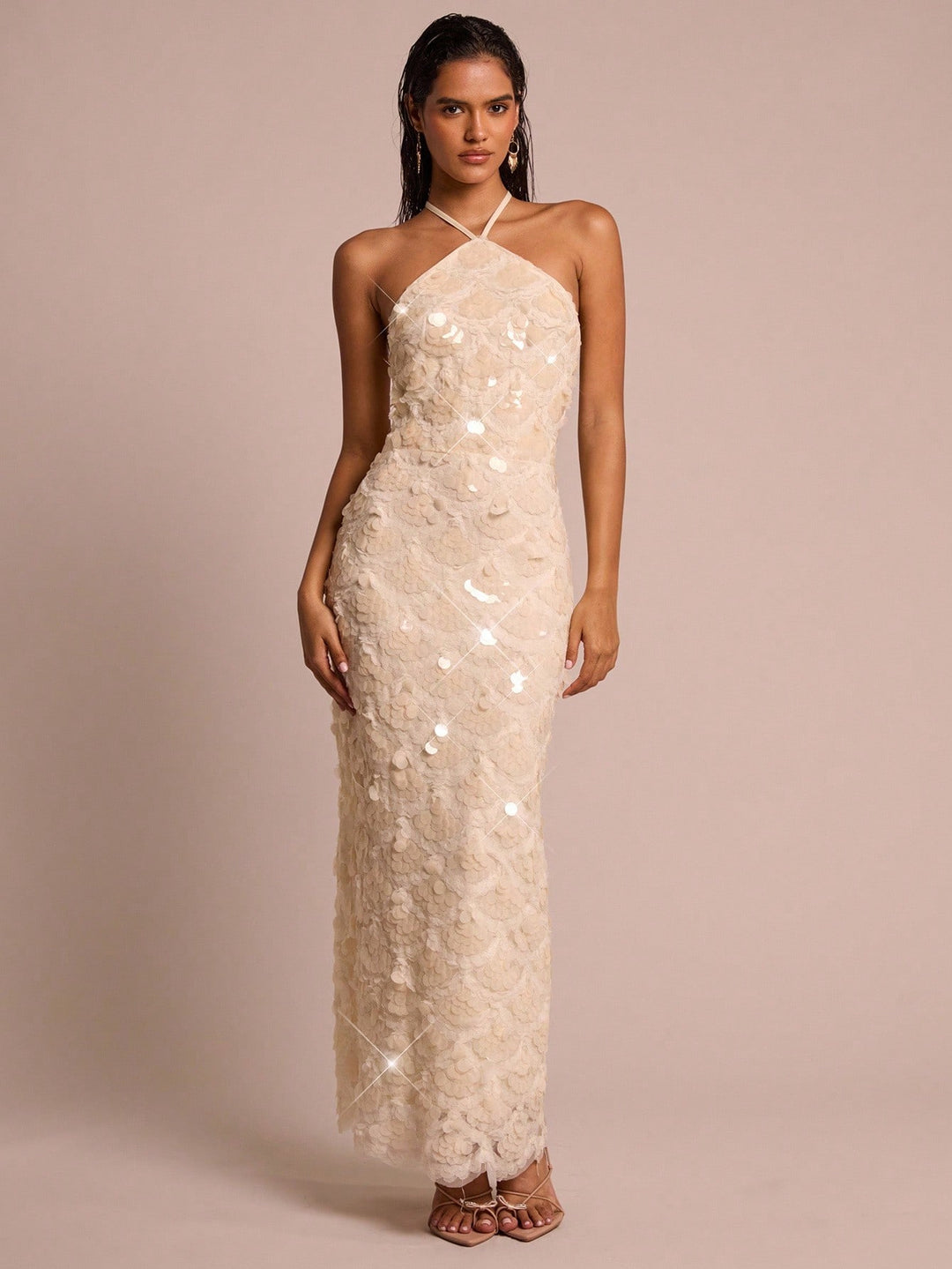 Rochie maxi SHEIN, portocaliu