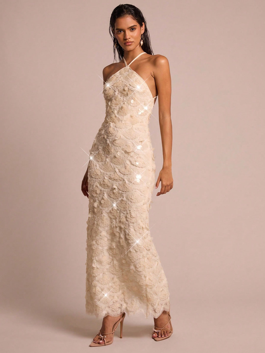 Rochie maxi SHEIN, portocaliu