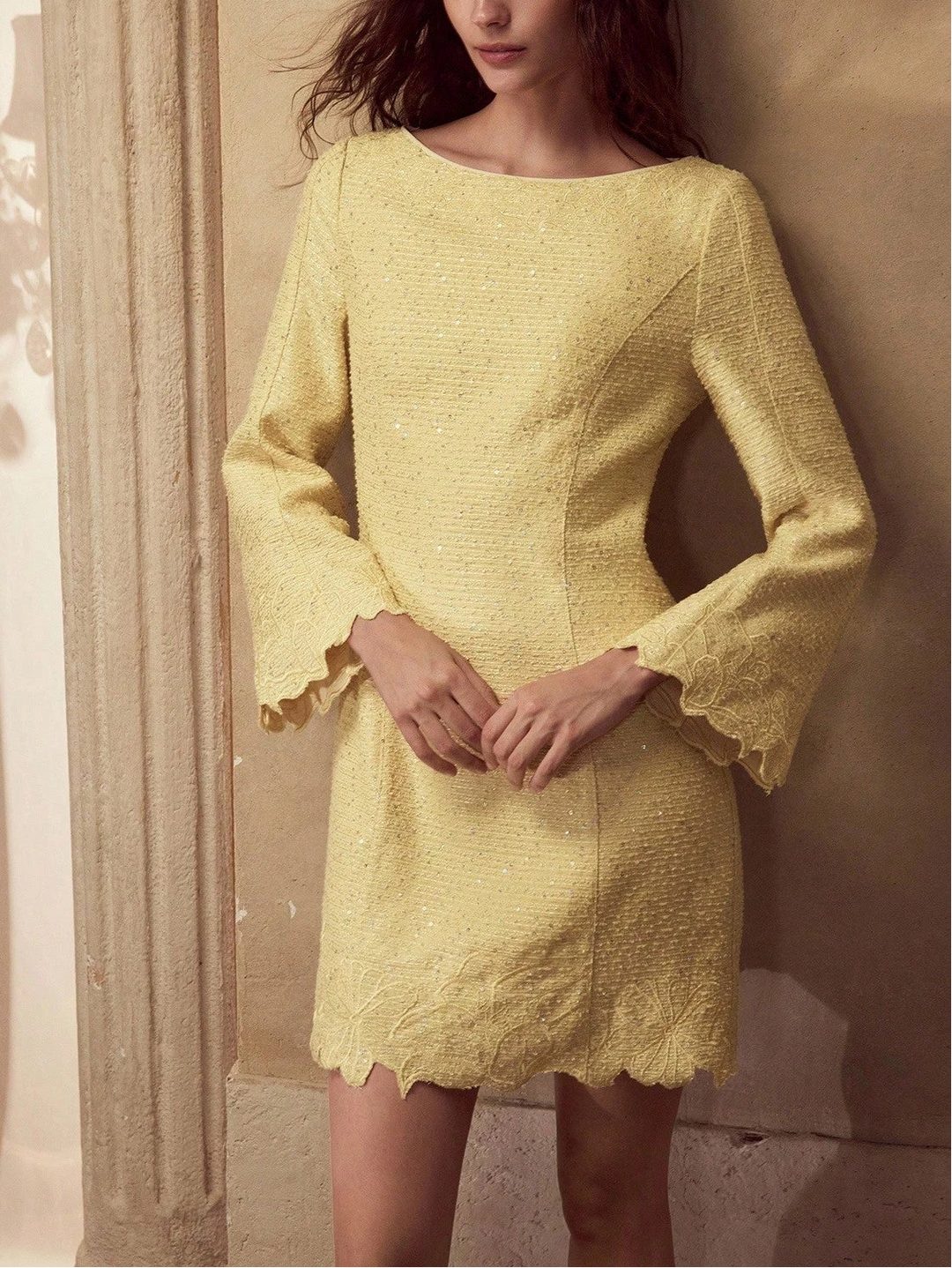 SHEIN mini ruha, sárga