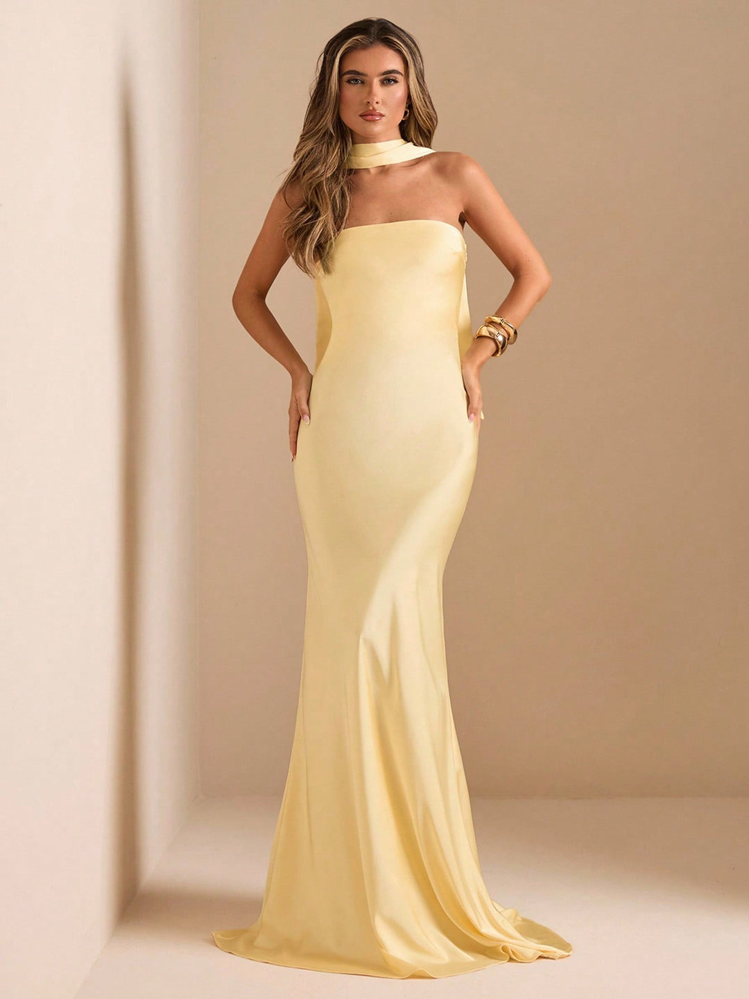 Rochie maxi SHEIN, galben