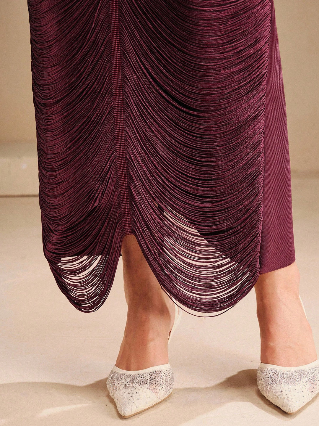 Rochie midi SHEIN, vișiniu
