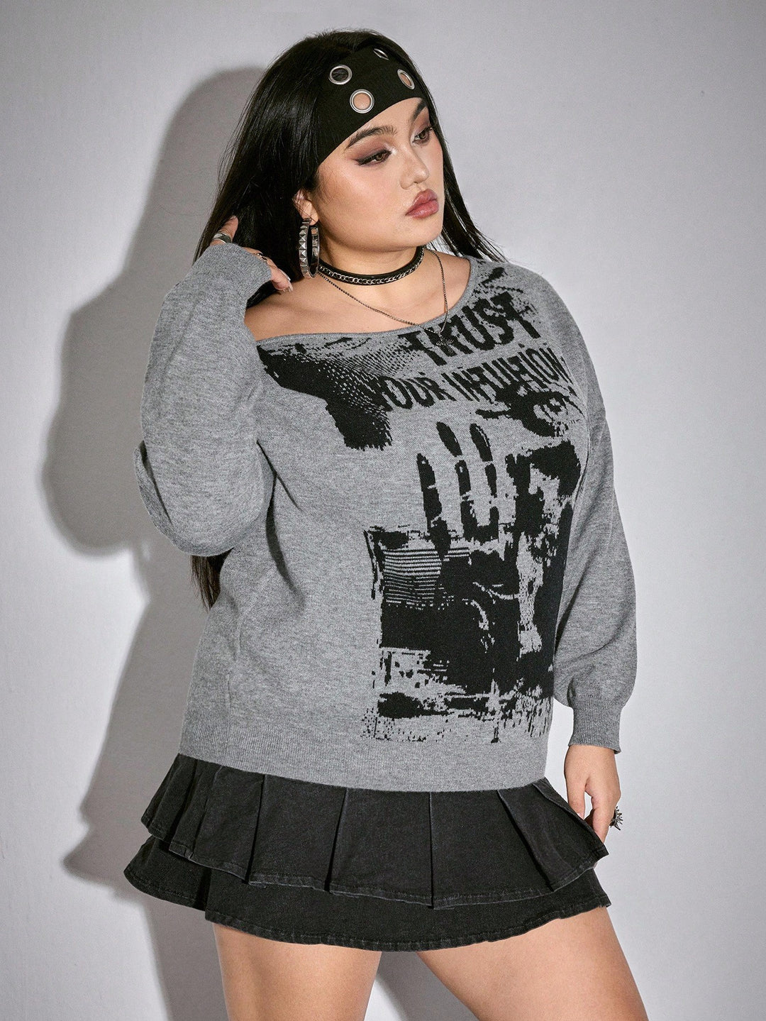 Pulover SHEIN, gri
