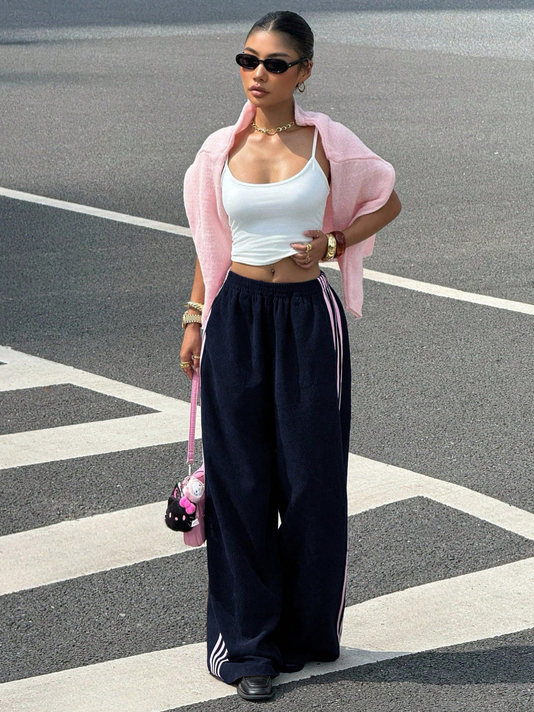 Pantaloni SHEIN, albastru
