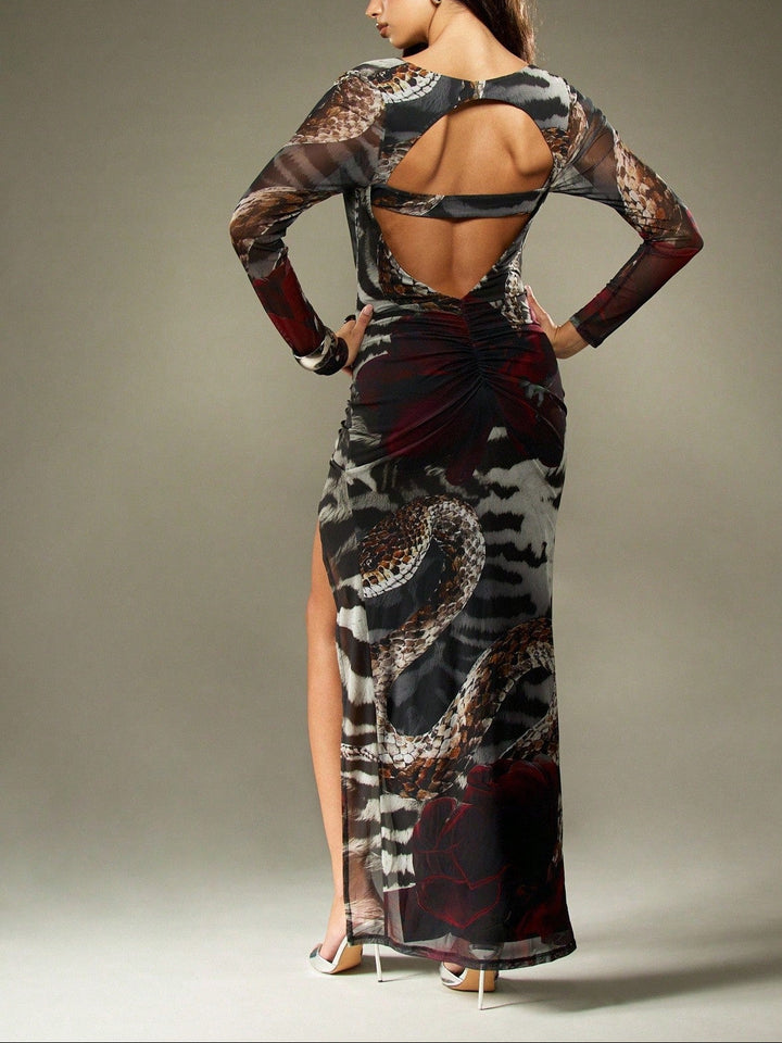 Rochie maxi Shein, mix culori