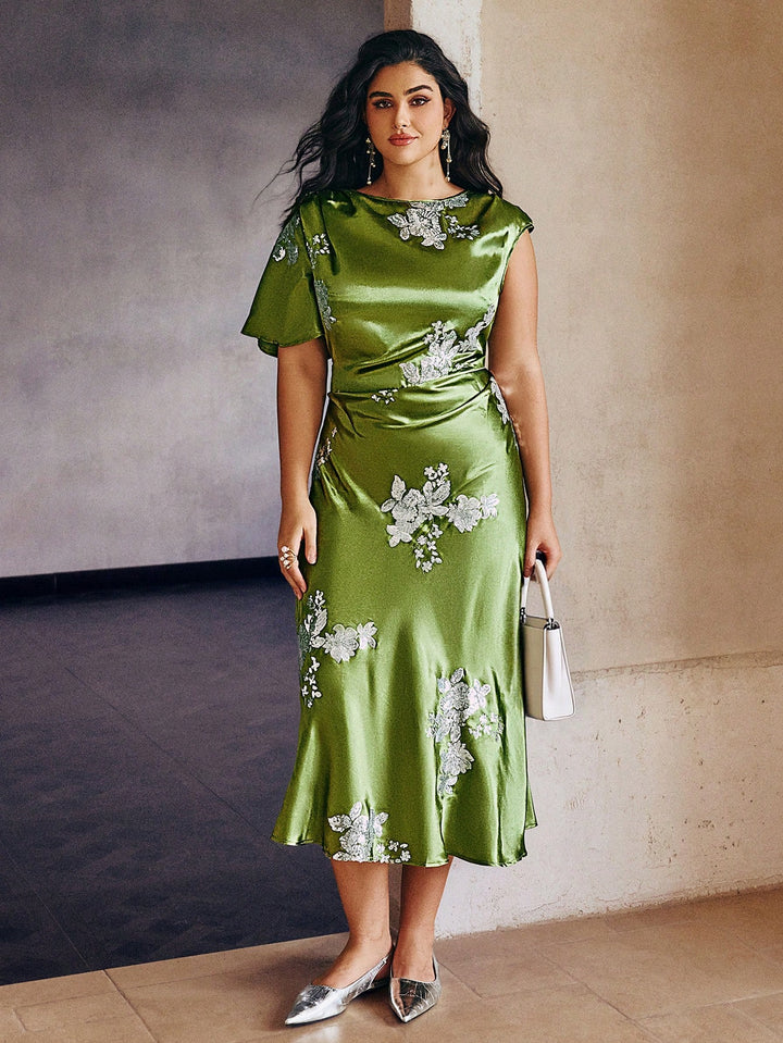 Rochie midi SHEIN, verde