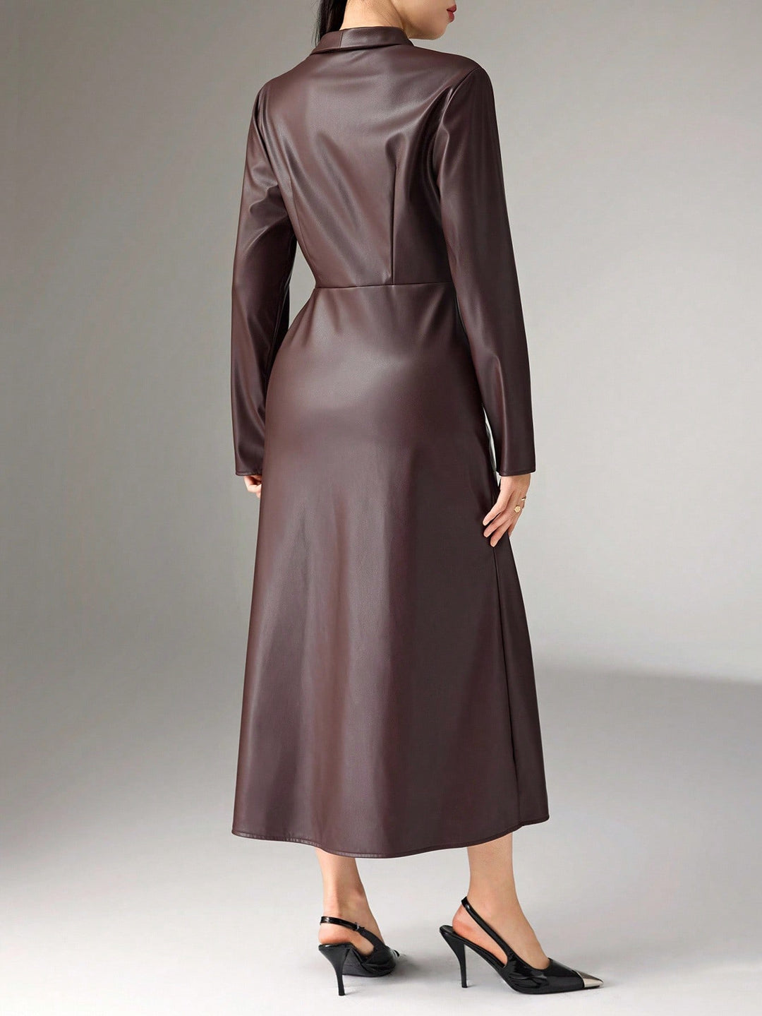 Rochie midi SHEIN, maro