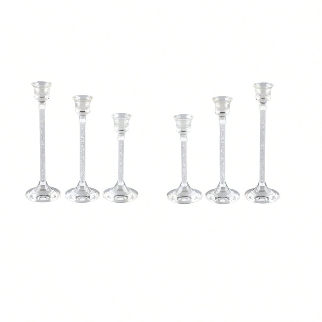 Set suport lumânare SHEIN, transparent