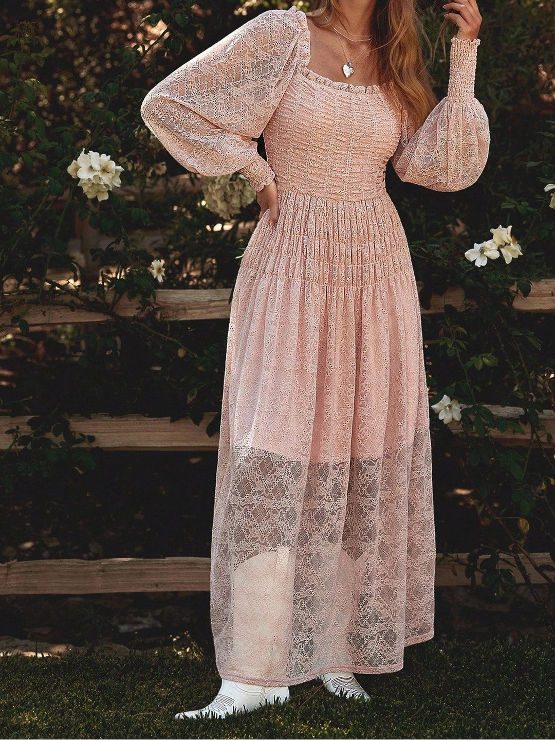 Rochie maxi Shein, roz