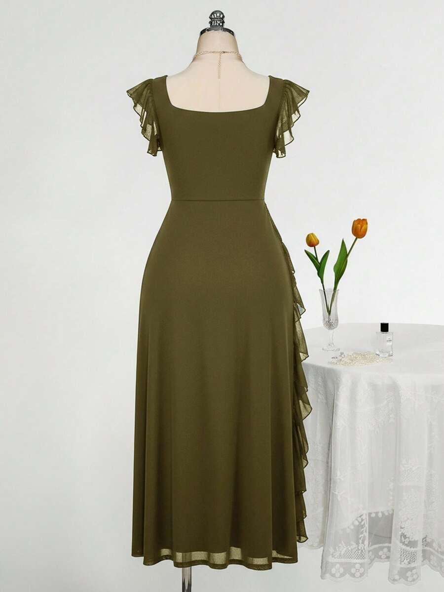 Rochie maxi SHEIN, verde