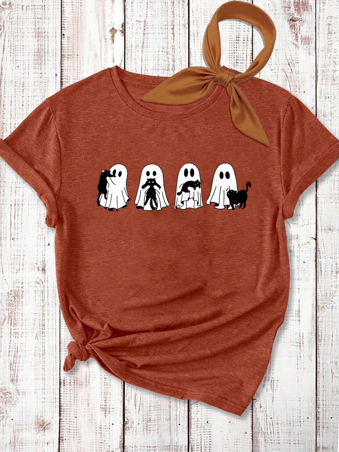 Tricou Shein, cărămiziu