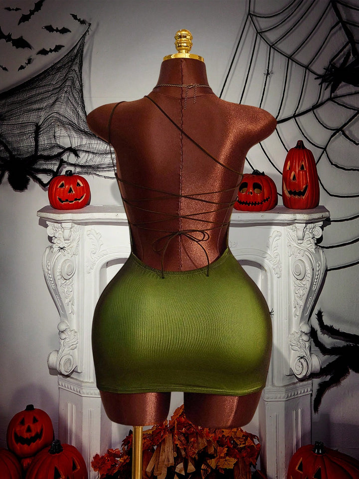 Rochie mini SHEIN, kaki