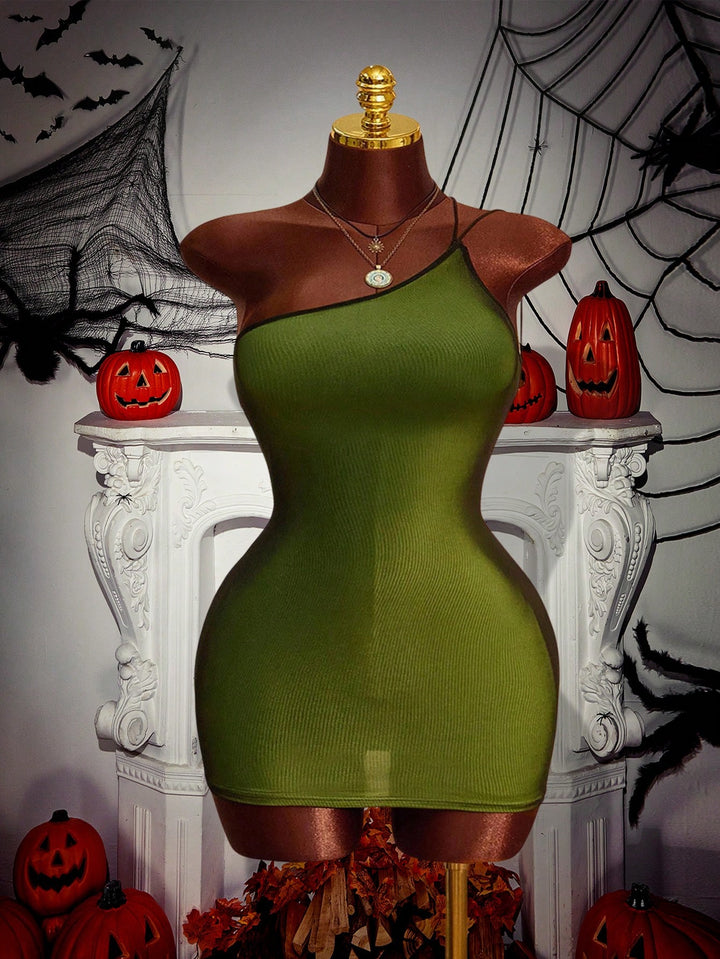 Rochie mini SHEIN, kaki