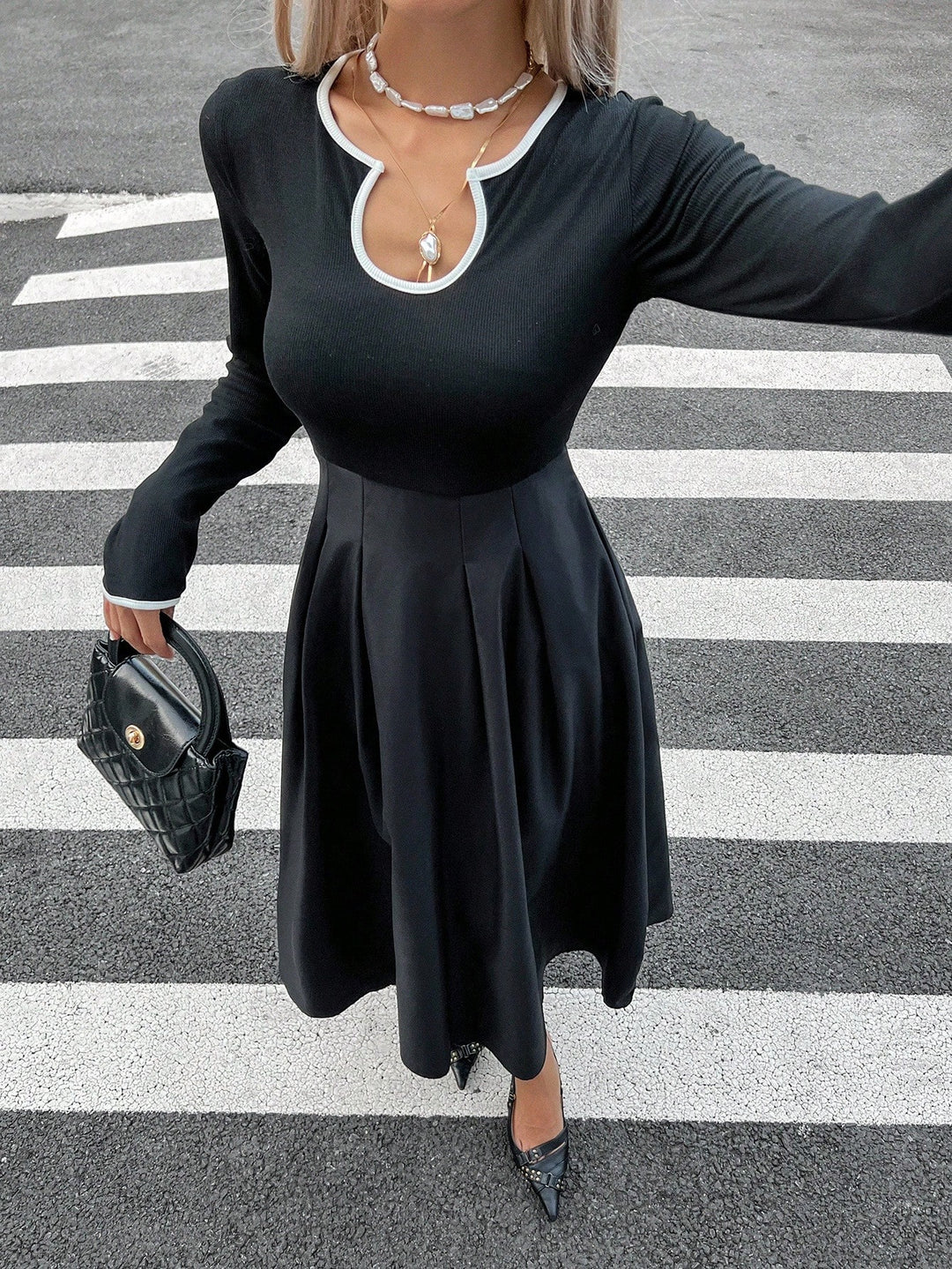 Rochie midi SHEIN, negru