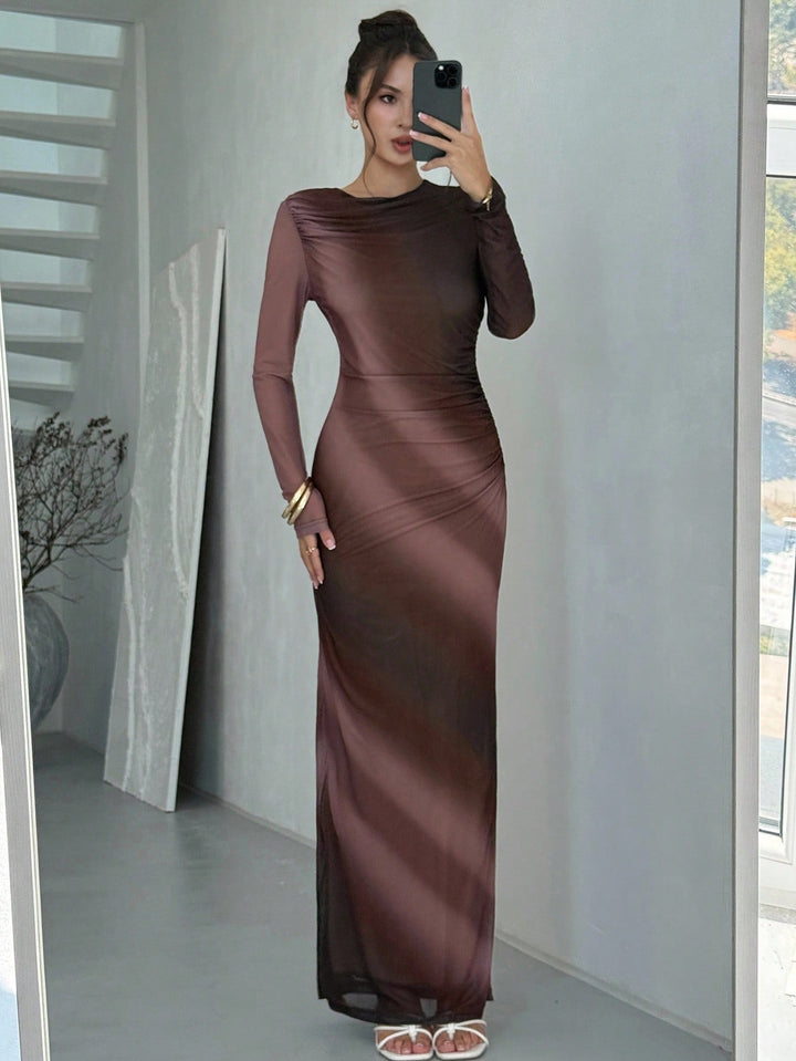 Rochie maxi SHEIN, maro
