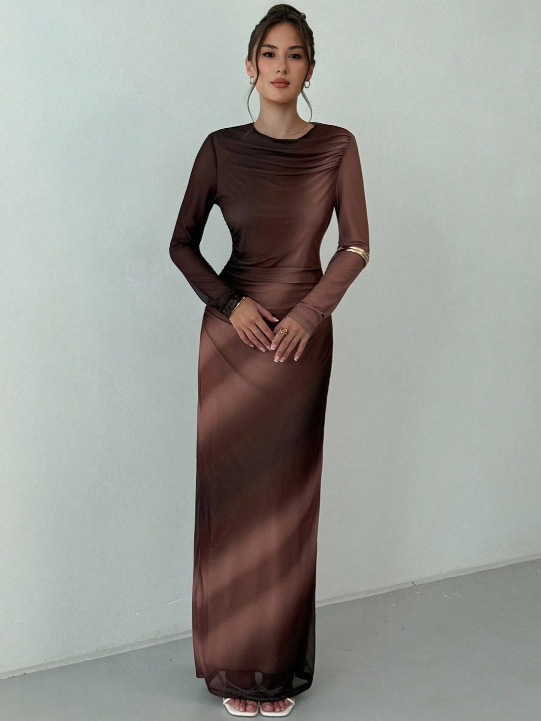 Rochie maxi SHEIN, maro