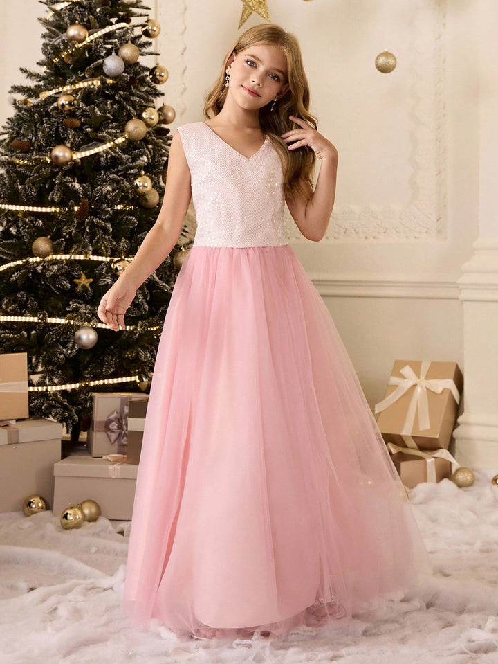 Rochie cu paiete SHEIN, roz