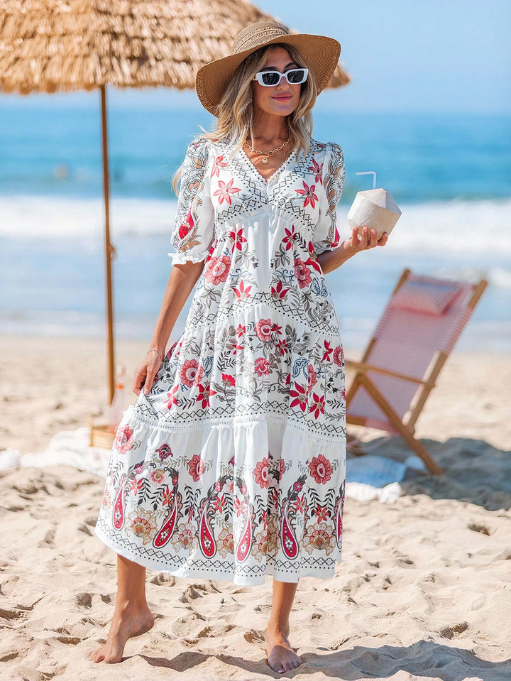 Rochie midi SHEIN, mix culori