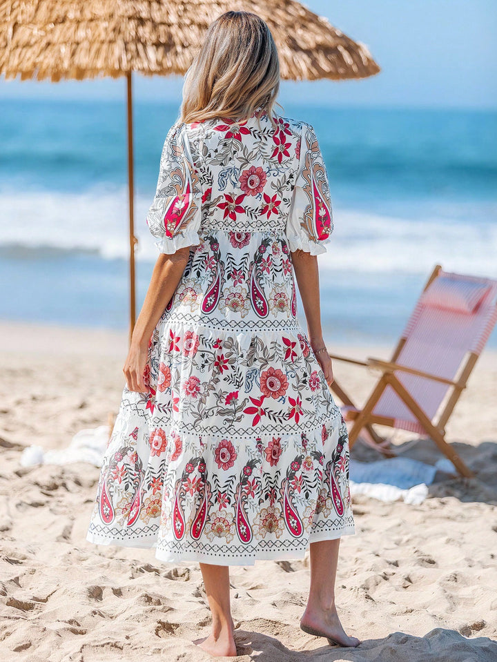 Rochie midi SHEIN, mix culori