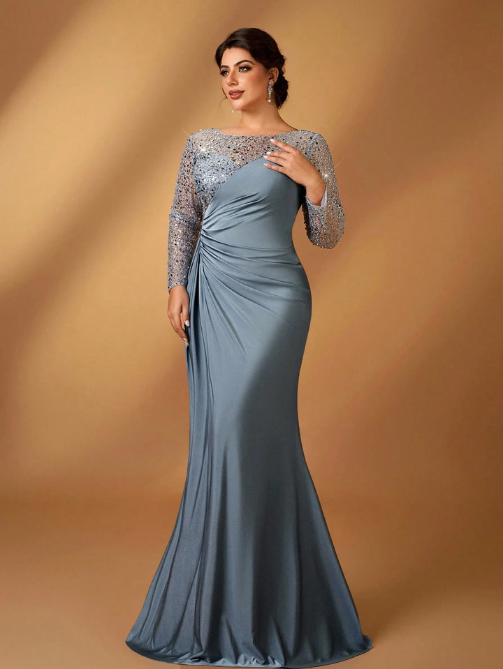 Rochie maxi SHEIN, gri