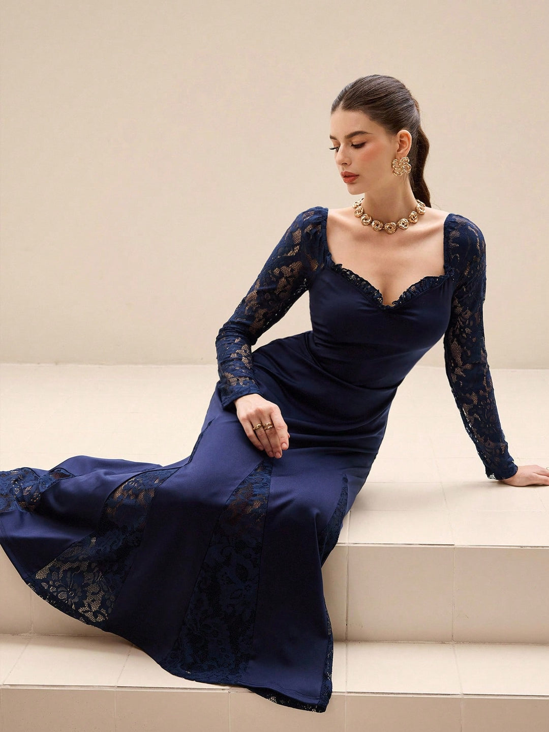 Rochie maxi SHEIN, albastru