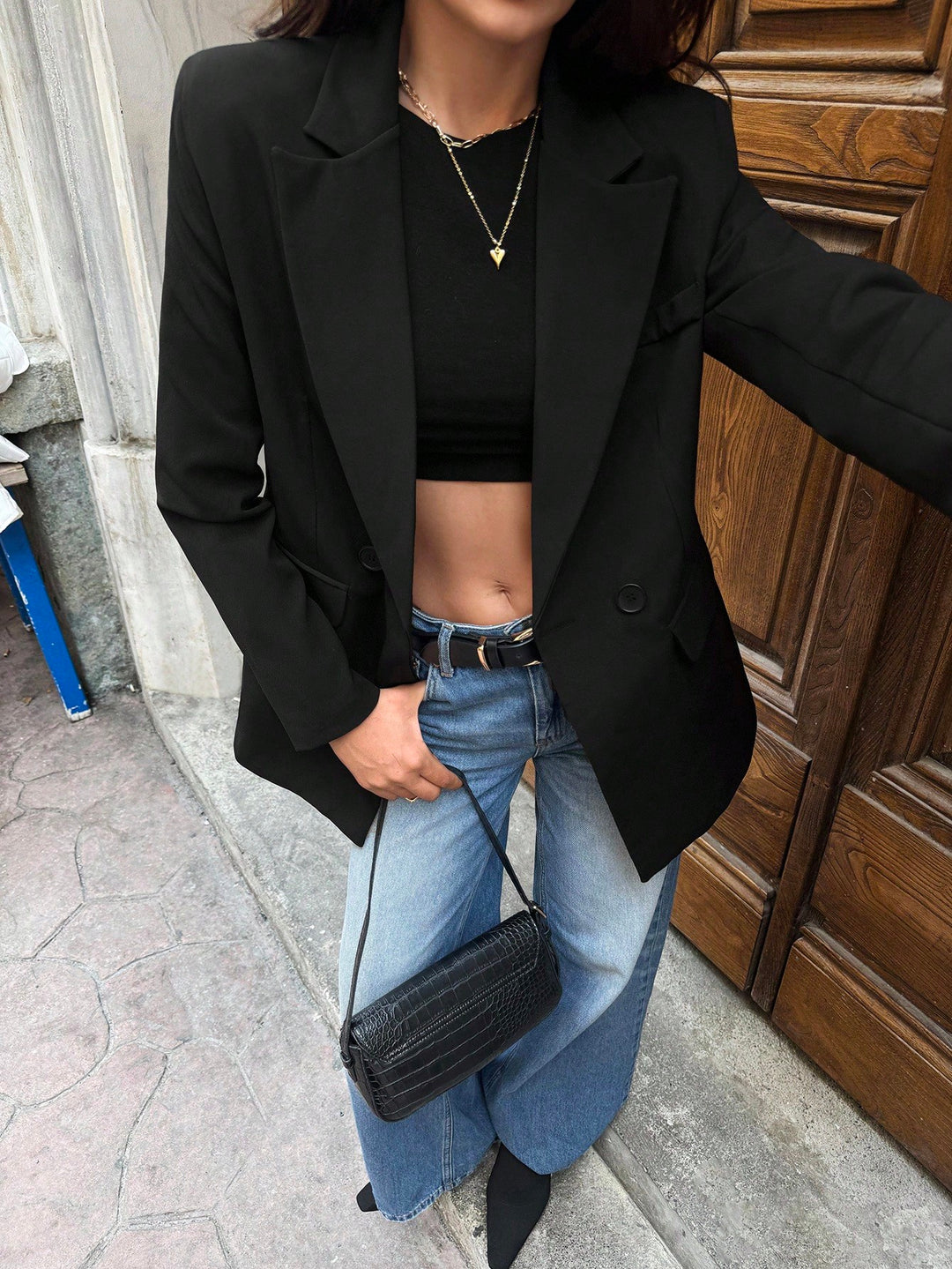 Jachetă SHEIN, negru