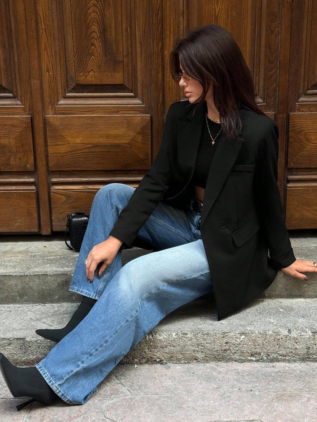 Jachetă SHEIN, negru