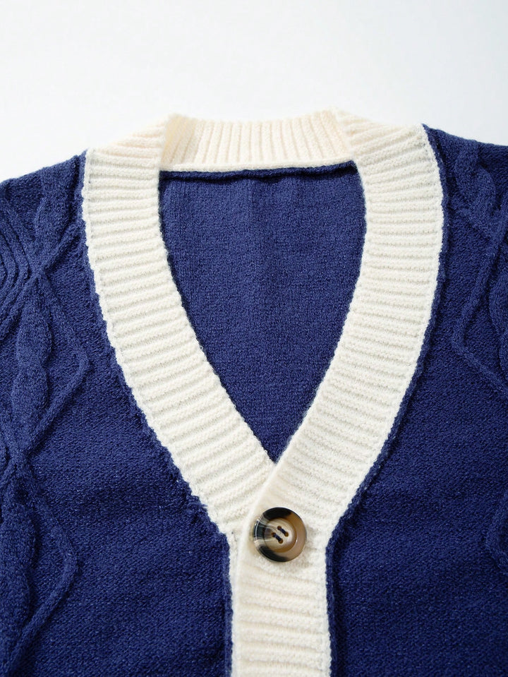 Cardigan SHEIN, albastru