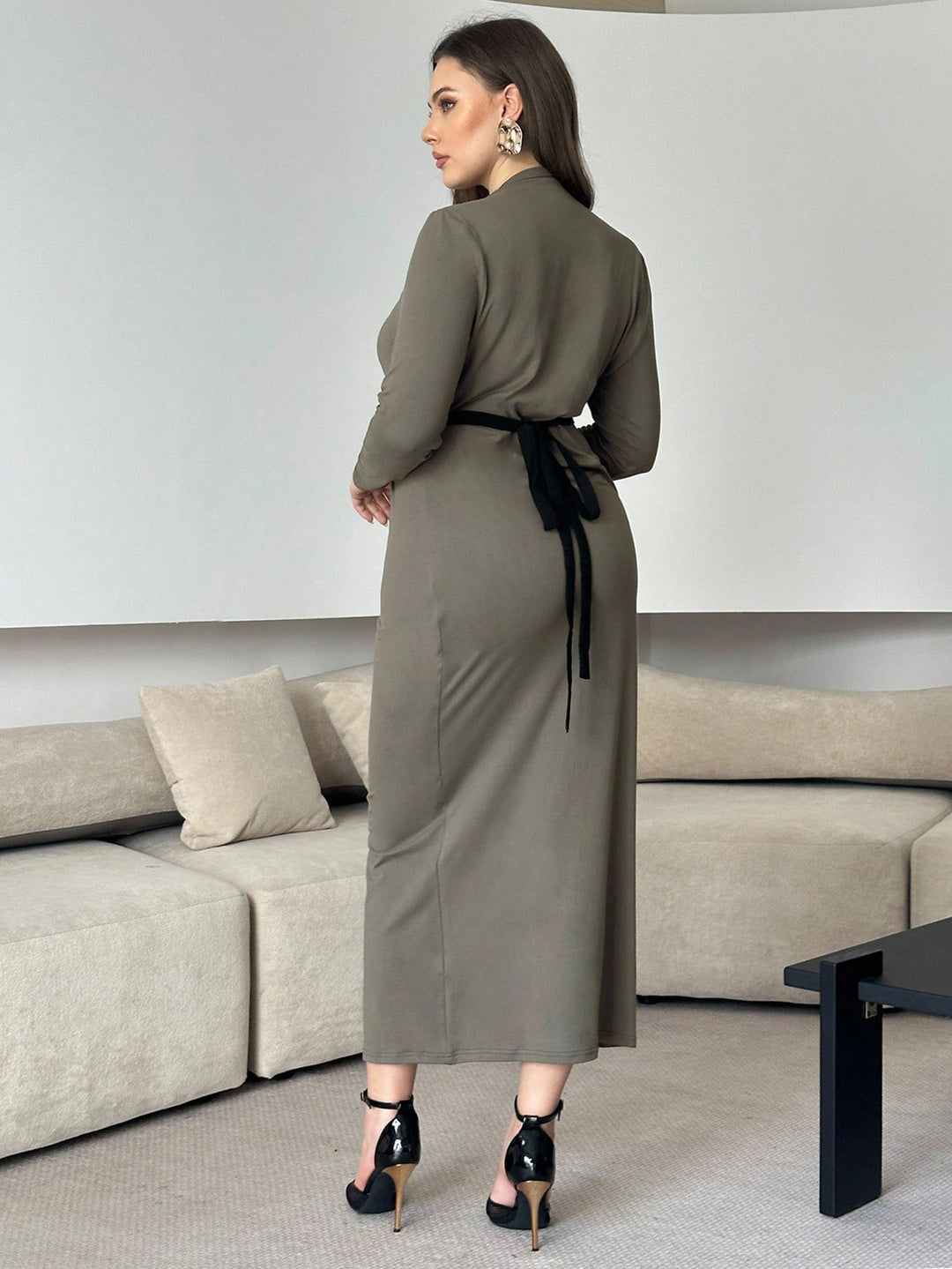 Rochie maxi SHEIN, gri