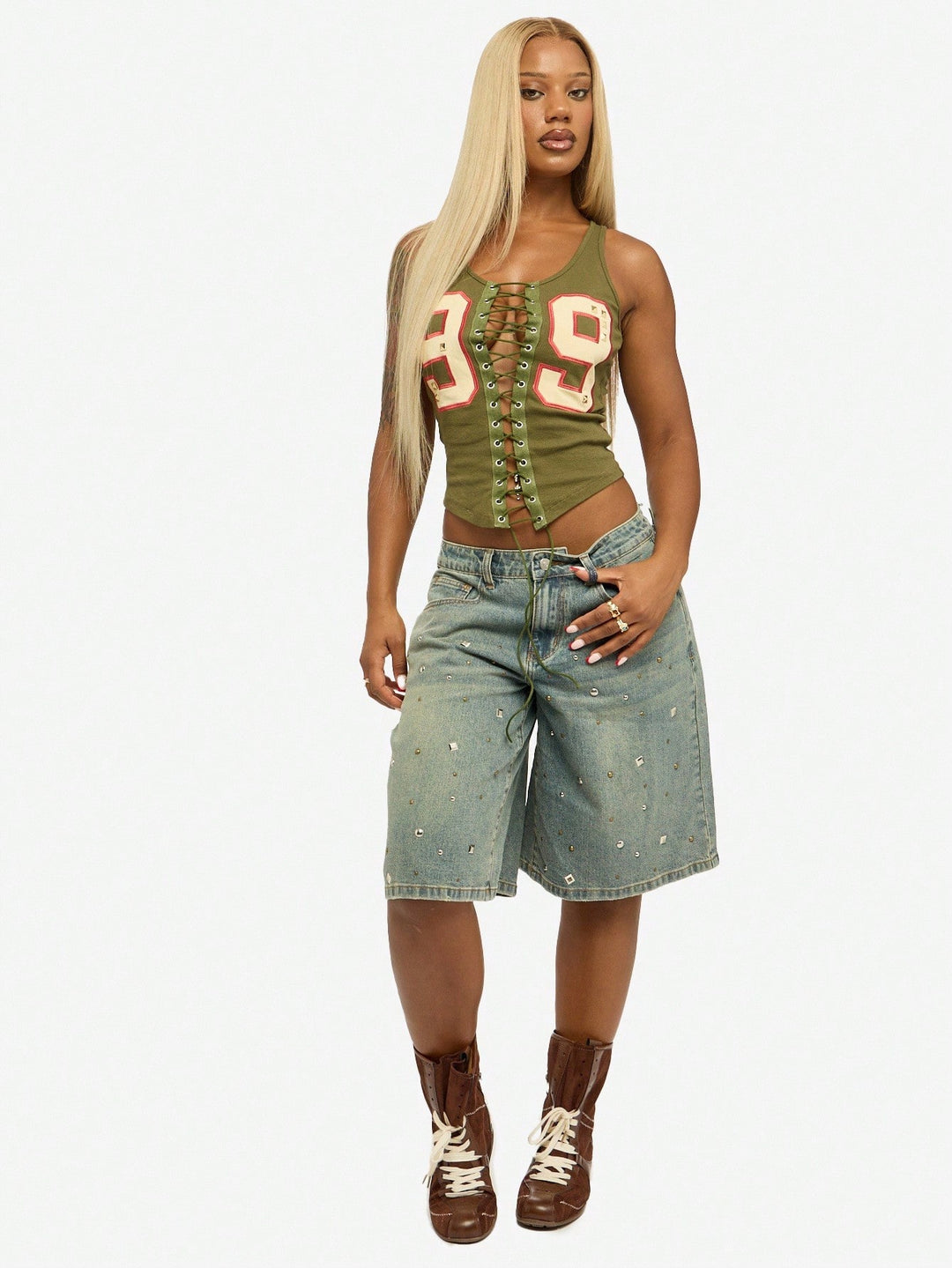 Top SHEIN, verde