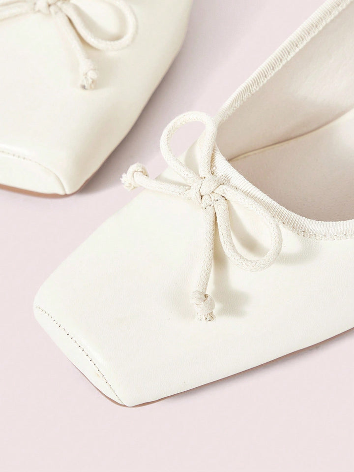 Pantofi cu toc SHEIN, crem