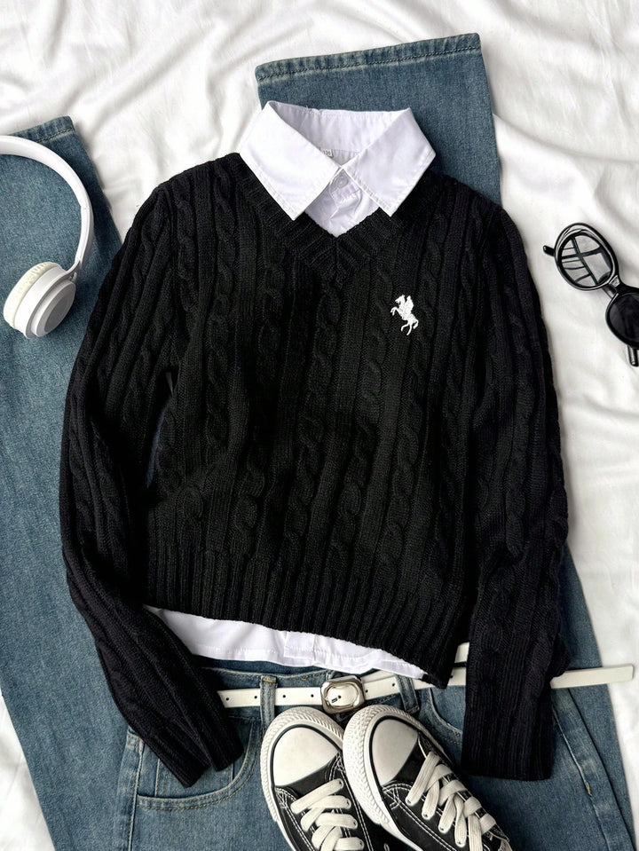 Pulover SHEIN, negru