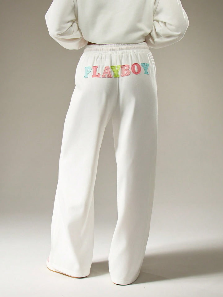 Pantaloni de trening SHEIN, alb