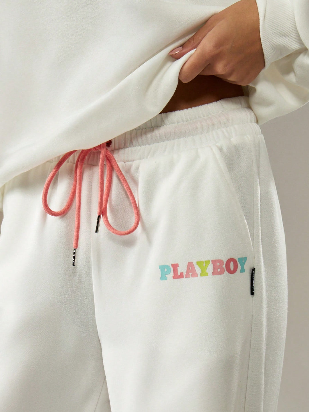 Pantaloni de trening SHEIN, alb