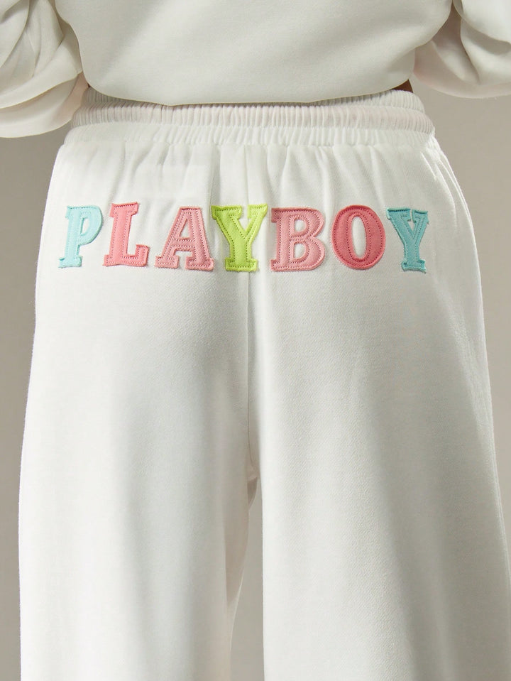 Pantaloni de trening SHEIN, alb