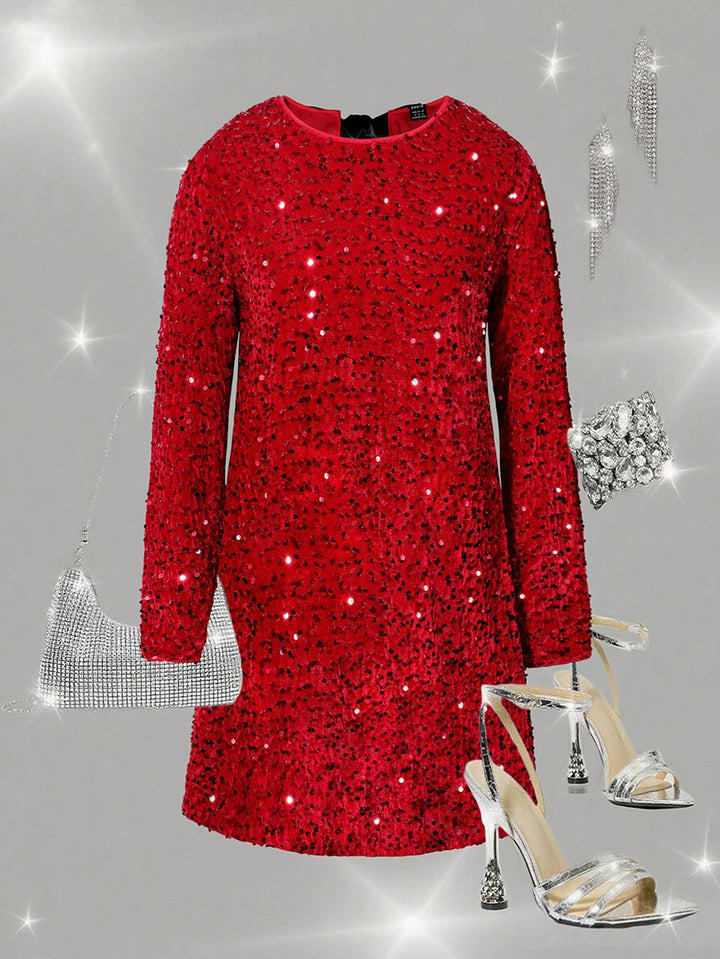 Rochie midi Shein, roșu