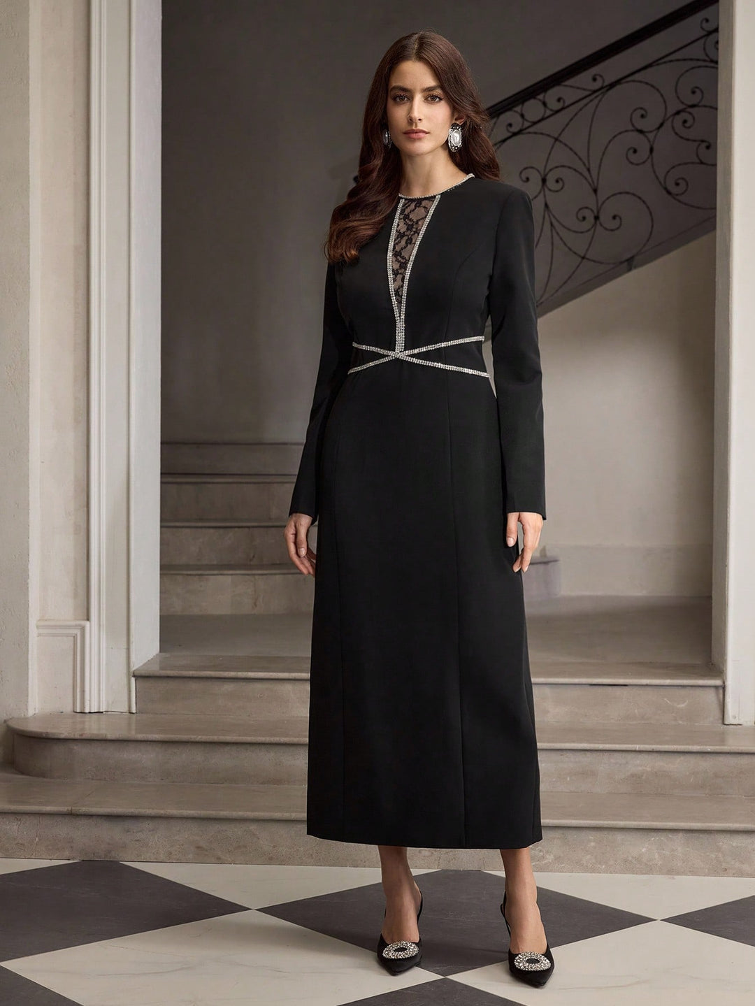 Rochie midi SHEIN, negru