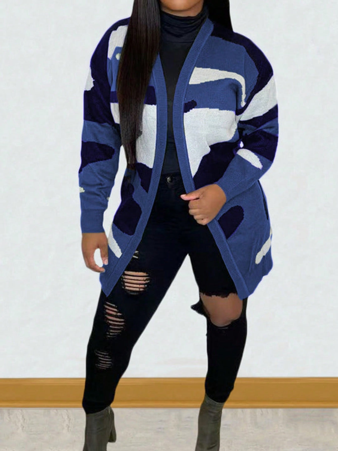 Cardigan SHEIN, albastru