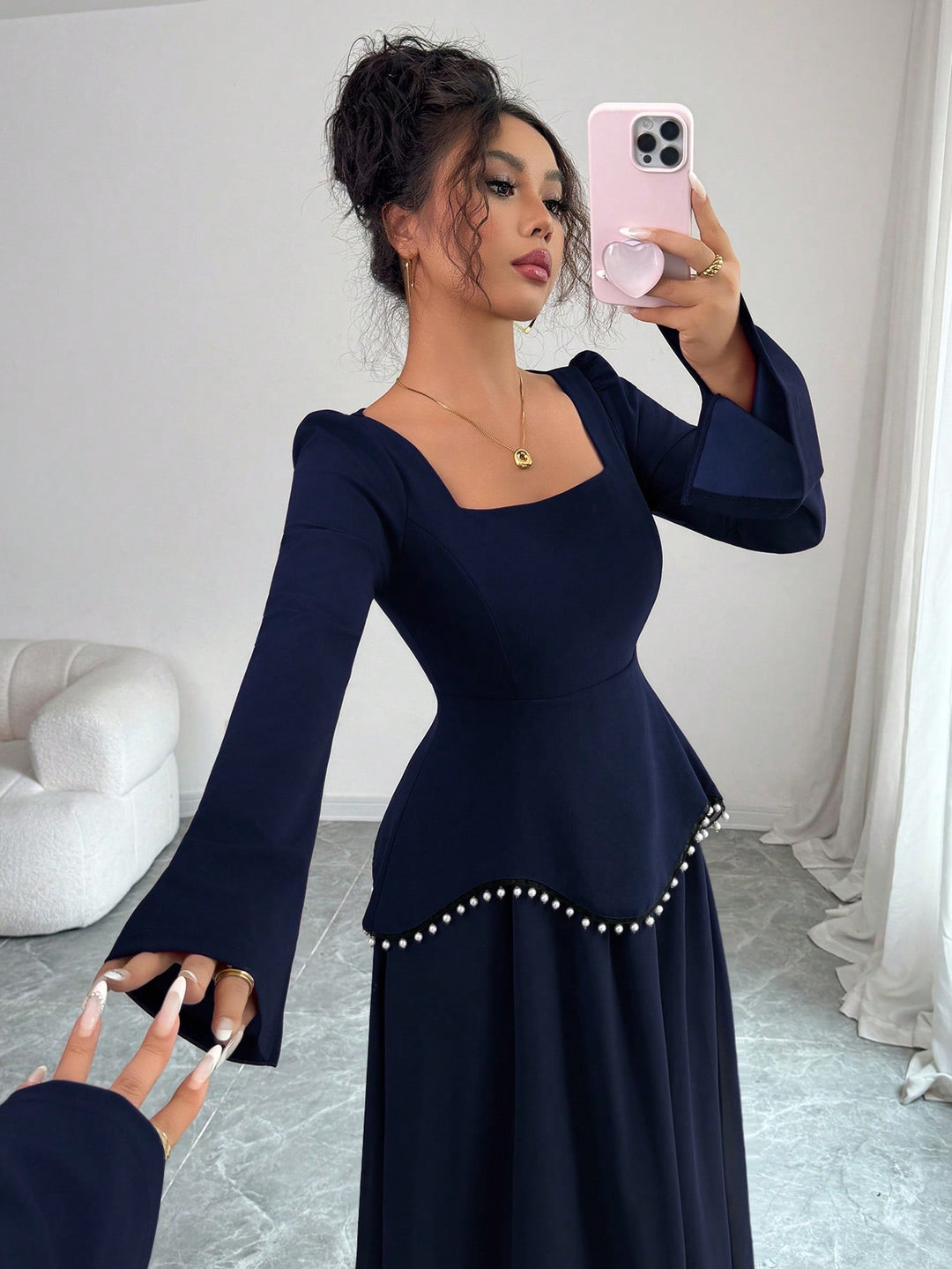 Rochie maxi SHEIN, albastru