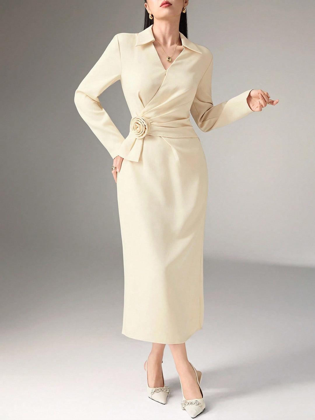Rochie maxi SHEIN, portocaliu