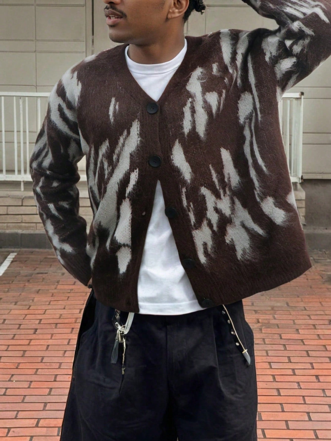 Cardigan SHEIN, maro