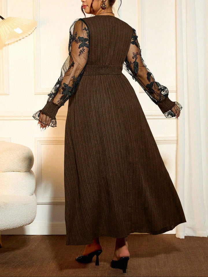 Rochie maxi Shein Curve+, maro