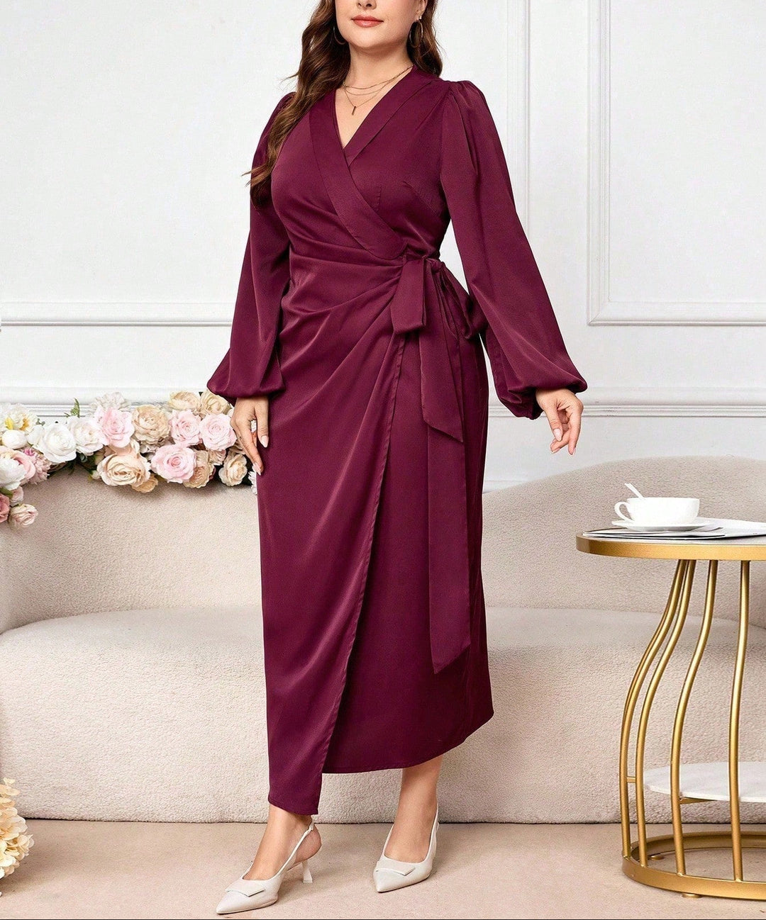 Shein Curve+ maxiruha, bordó