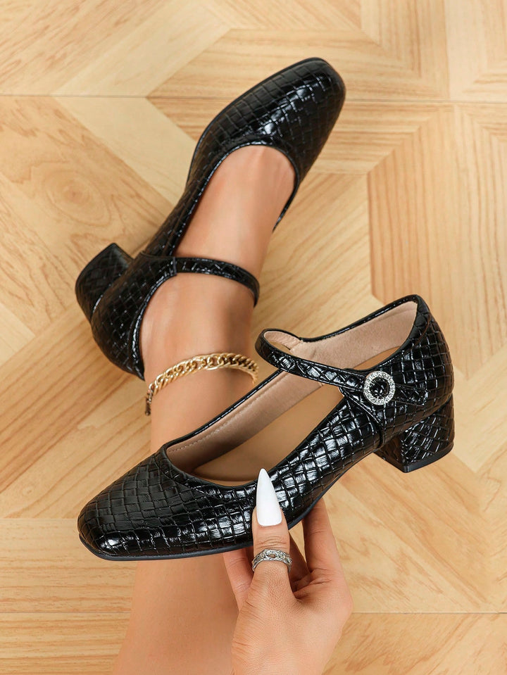 Pantofi cu toc SHEIN, negru