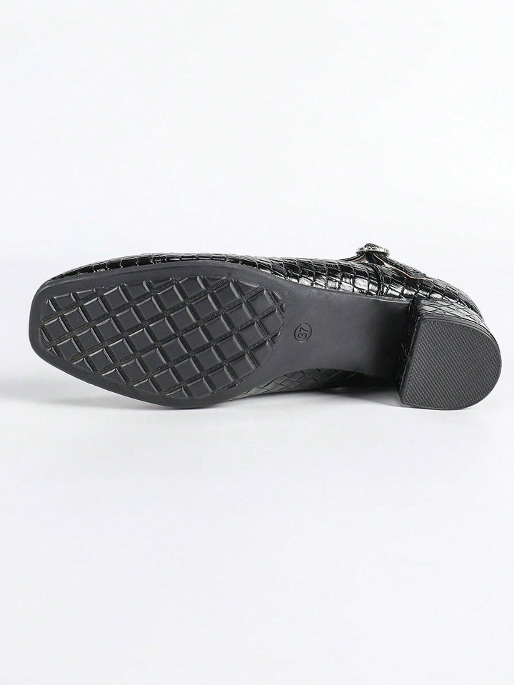 Pantofi cu toc SHEIN, negru