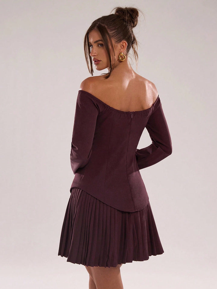 Rochie scurtă SHEIN, maro